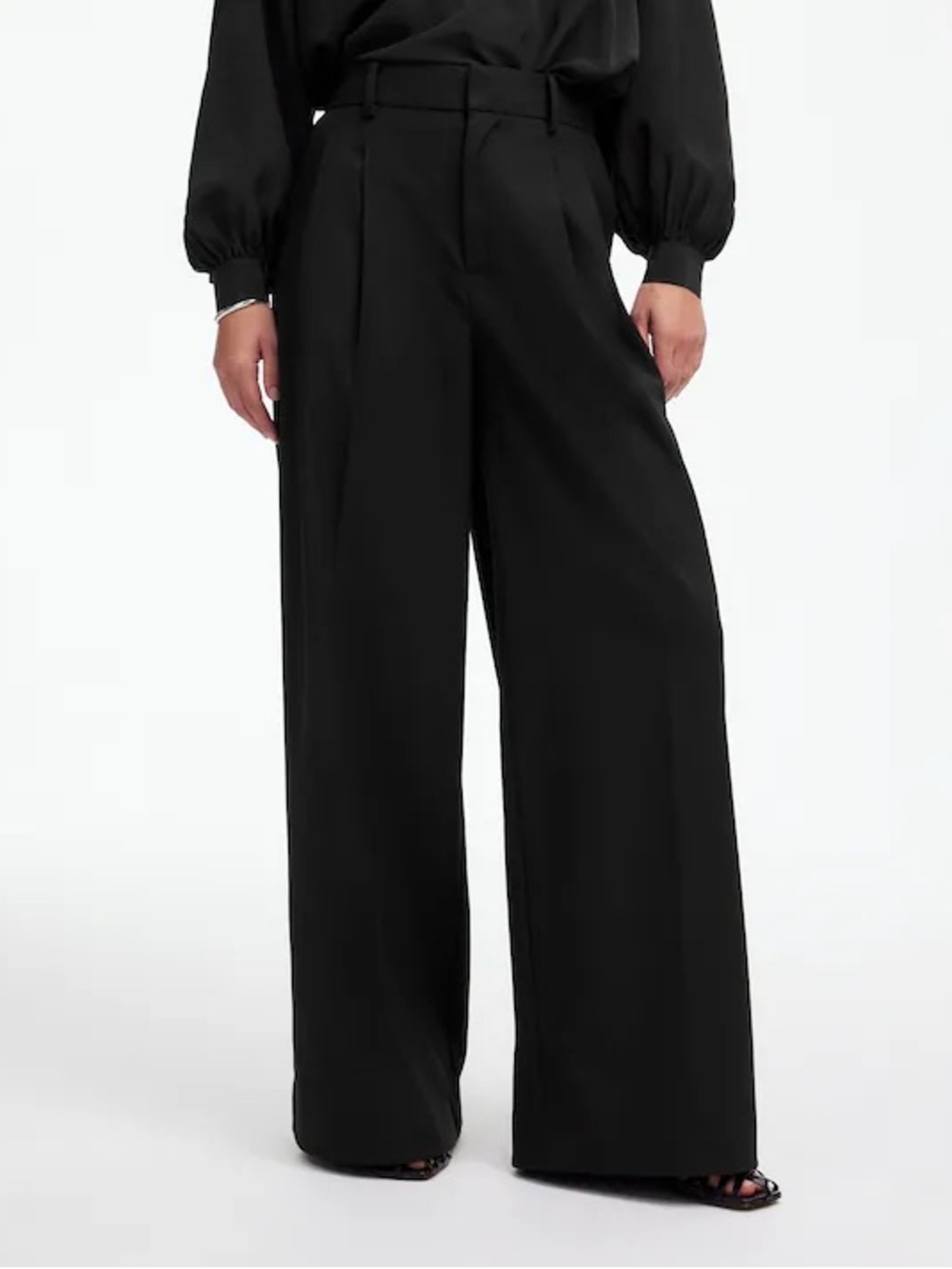 NWOT Madewell Harlow super wide leg trouser in brushed twill